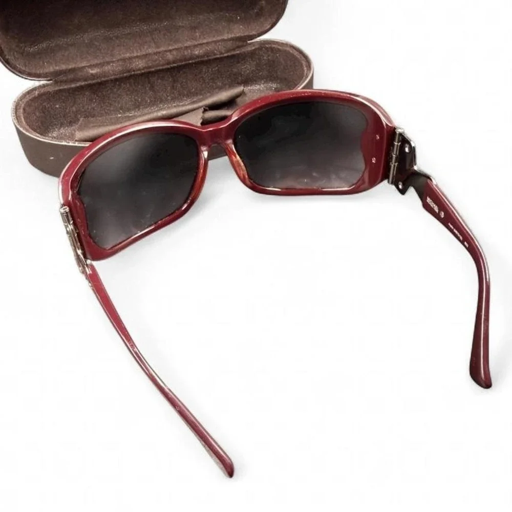 RARE Y2K Michael‎ Kors Joplin Sunglasses Burgundy Red - Picture 3 of 5